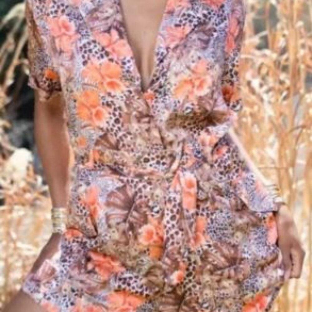 Lita by Ciara Belted Cuffed Rompers  MSRP $348